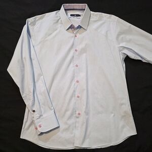 Stone Rose Striped Shirt with Pink and Blue Accents